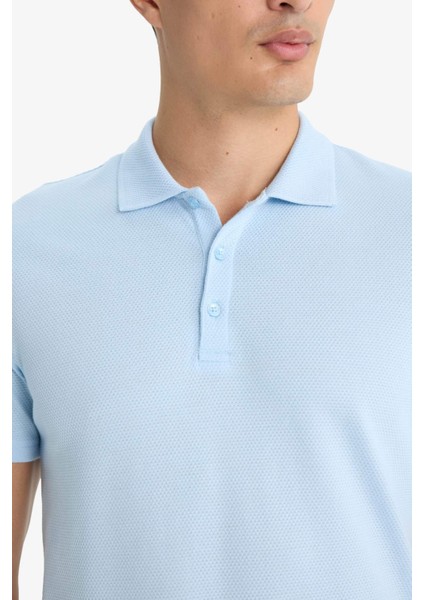 Slim Fit Dar Kesim Polo Yaka Kısa Kollu Pamuklu Modal Karışımlı Basic Düz Tişört M6609AZ25SP