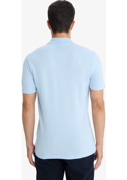 Slim Fit Dar Kesim Polo Yaka Kısa Kollu Pamuklu Modal Karışımlı Basic Düz Tişört M6609AZ25SP