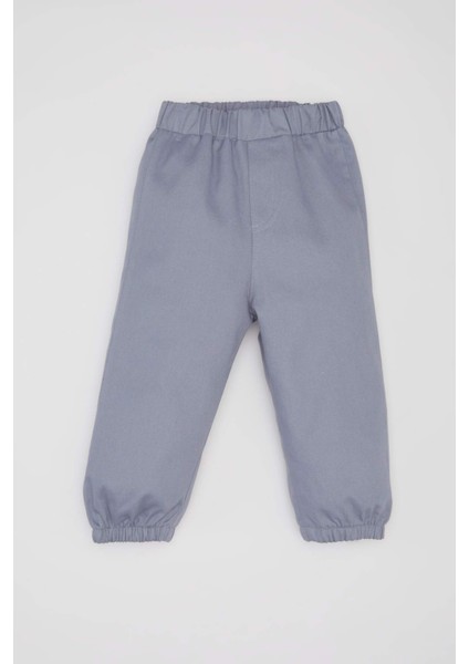 Erkek Bebek 2'li Takım Çizgili Gömlek Beli Paçası Lastikli Alt