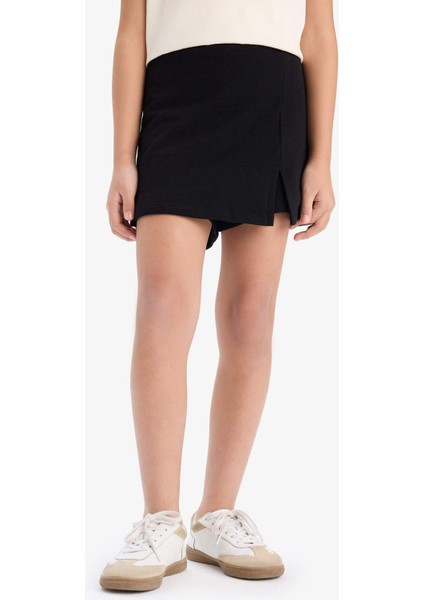 Kız Çocuk 2'li Takım Baskılı Kolsuz Tişört Şort Etek E1260A825SM