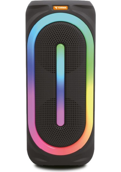 D63 2x8’’ 50 W Güçlü Bass Rgb Işıklı Kablosuz Mikrofonlu Bluetooth Hoparlör Speaker indirimleri