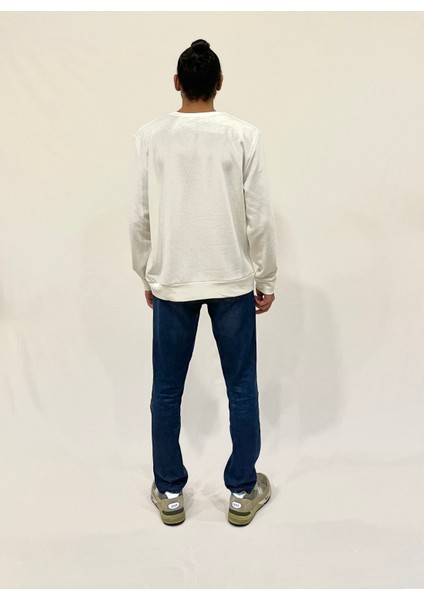 Erkek Bisiklet Yaka Rahat Kalıp 3 Iplik Kalın Orta Brooklyn Nakışlı Sweatshirt SPR24SW34 fırsatları