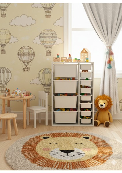 12 Çekmeceli Çok Amaçlı Oyuncak Dolabı ve Saklama Ünitesi – Çocuk Odası Düzenleyici Etiket Hediyeli