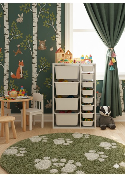 12 Çekmeceli Çok Amaçlı Oyuncak Dolabı ve Saklama Ünitesi – Çocuk Odası Düzenleyici Etiket Hediyeli