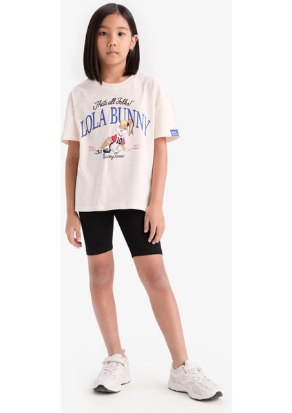 Kız Çocuk Looney Tunes Relax Fit Bisiklet Yaka Kısa Kollu Tişört D8825A825SP