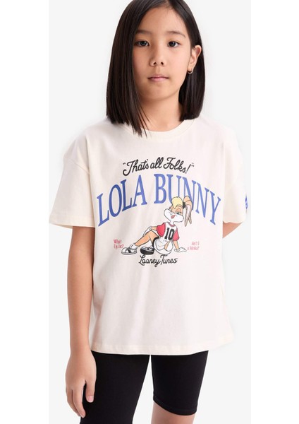Kız Çocuk Looney Tunes Relax Fit Bisiklet Yaka Kısa Kollu Tişört D8825A825SP