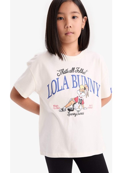 Kız Çocuk Looney Tunes Relax Fit Bisiklet Yaka Kısa Kollu Tişört D8825A825SP