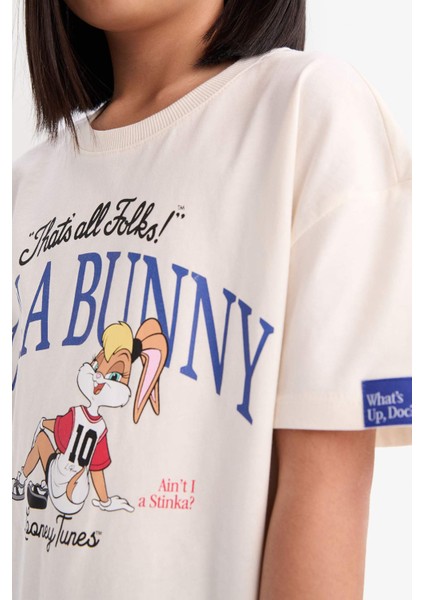 Kız Çocuk Looney Tunes Relax Fit Bisiklet Yaka Kısa Kollu Tişört D8825A825SP