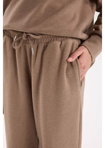 Wide Leg Geniş Bol Paça Beli Lastikli Bağcıklı Basic Düz Cepli Pantolon E1998AX24WN