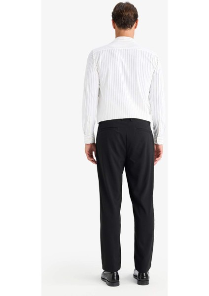 Yazlık Kumaş Pileli Pantolon Tailored Regular Fit Normal Kesim Basic Düz Cepli Düz Paça A7273AX25SP