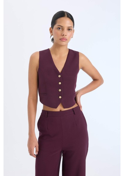 Regular Fit V Yaka Blazer Yelek E2364AX24AU