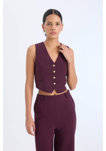 Regular Fit V Yaka Blazer Yelek E2364AX24AU