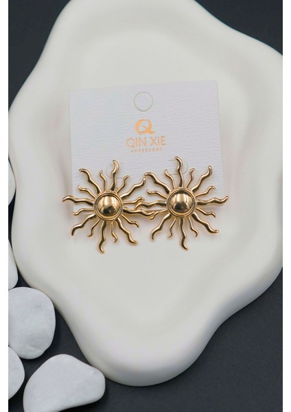 Altın Kaplama Kadın Işıltılı Güneş Küpe indirimleri