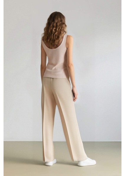 Wide Leg Kumaş Pantolon Normal Bel Geniş Cepli Pensli Bol Paça E2470AX24WN