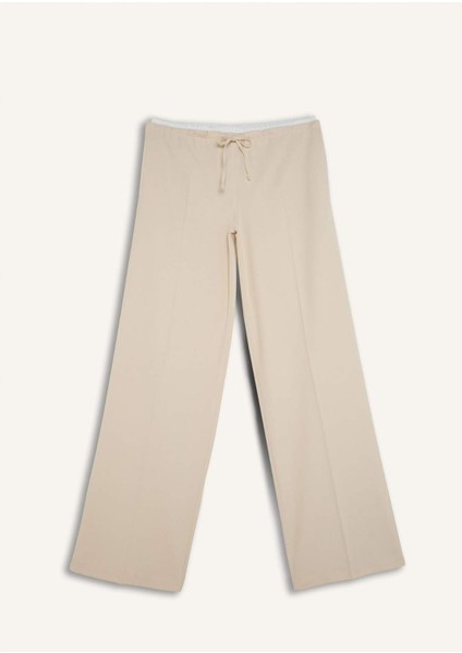 Wide Leg Kumaş Pantolon Normal Bel Geniş Cepli Pensli Bol Paça E2470AX24WN