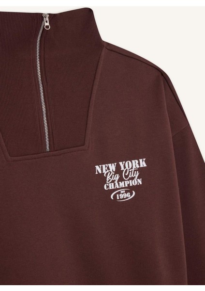 Coool Oversize Geniş Kalıp Basic Düz Sweatshirt E2433AX24WN