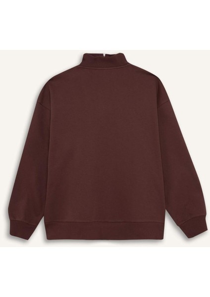 Coool Oversize Geniş Kalıp Basic Düz Sweatshirt E2433AX24WN