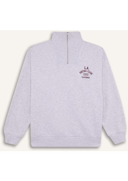 Coool Oversize Geniş Kalıp Basic Düz Sweatshirt E2433AX24WN