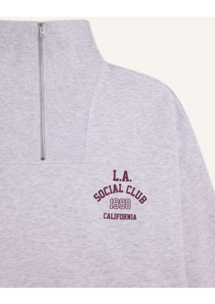 Coool Oversize Geniş Kalıp Basic Düz Sweatshirt E2433AX24WN