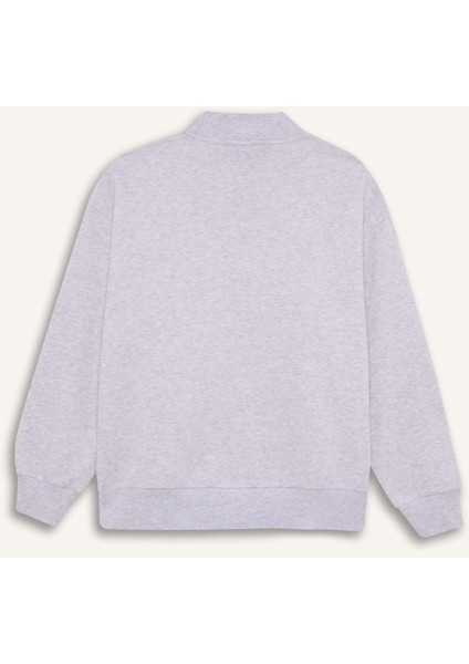 Coool Oversize Geniş Kalıp Basic Düz Sweatshirt E2433AX24WN
