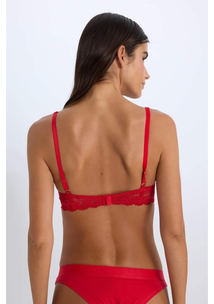 Telli Dantelli Tişört Bra-Fall in Love