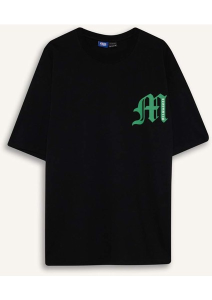 NBA Milwaukee Bucks Oversize Geniş Kalıp Bisiklet Yaka Kısa Kollu Tişört B3910AX25SP