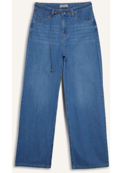 Wide Leg Yüksek Bel Geniş Paça Uzun Yumuşak Jean Pantolon E1679AX25SM