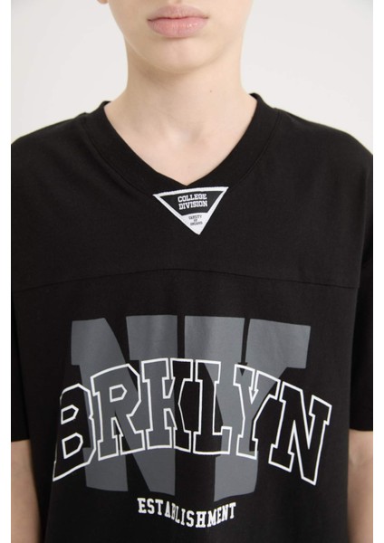 Erkek Çocuk 2'li Takım Kısa Kollu Baskılı Tişört Beli Lastikli Eşofman Altı D9820A825SP