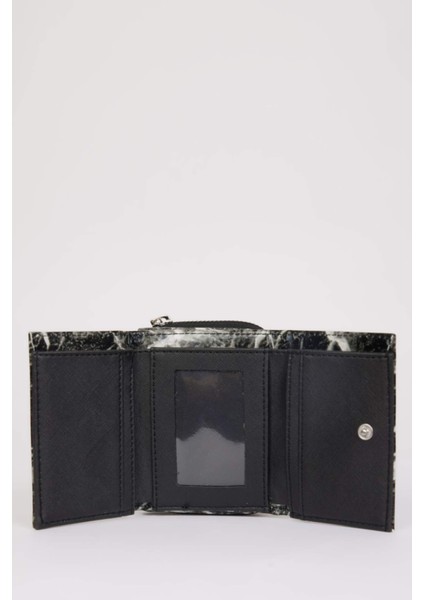 Kadın Mermer Baskılı Suni Deri Cüzdan E2651AXNS