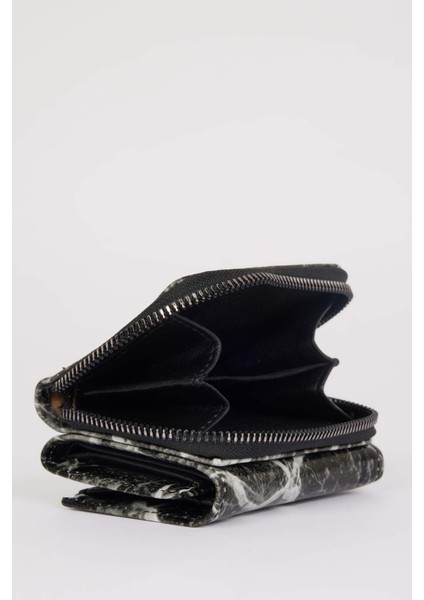 Kadın Mermer Baskılı Suni Deri Cüzdan E2651AXNS