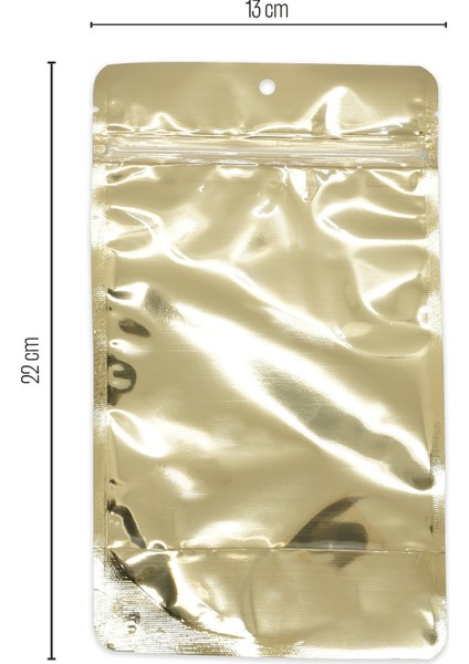 13*22.5*7 Gold Metalize Kilitli Doypack 50 Adet modelleri