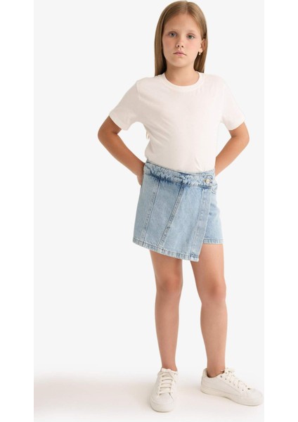 Kız Çocuk Jean Şort Etek B5035A825SM