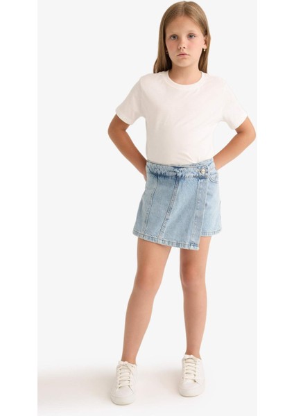 Kız Çocuk Jean Şort Etek B5035A825SM