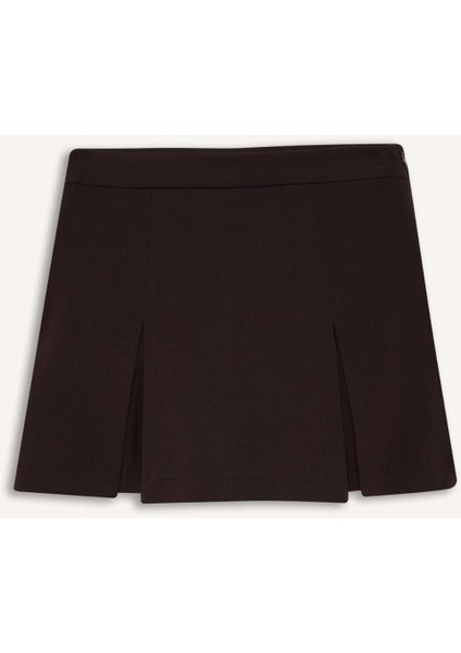 Yüksek Bel Pileli Casual Klasik Şort Etek C7340AX24WN