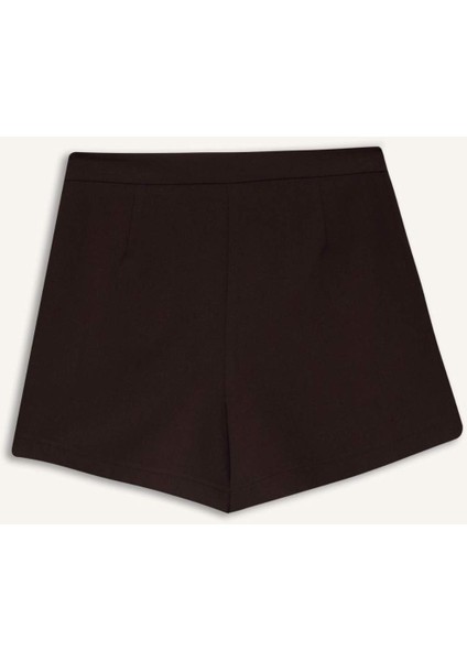 Yüksek Bel Pileli Casual Klasik Şort Etek C7340AX24WN