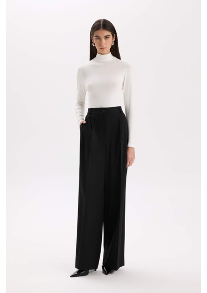 Wide Leg Kışlık Pantolon Uzun Boy Cepli Yüksek Bel Geniş Bol Paça E2799AX24WN