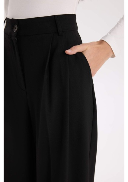 Wide Leg Kışlık Pantolon Uzun Boy Cepli Yüksek Bel Geniş Bol Paça E2799AX24WN