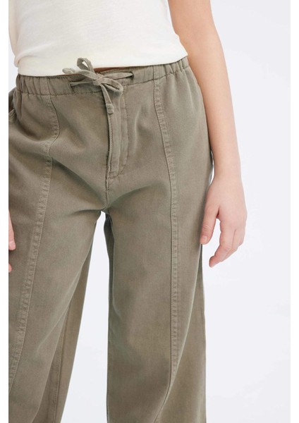 Kız Çocuk Wide Leg Geniş Bol Paça Pamuklu Pantolon D7609A825SM