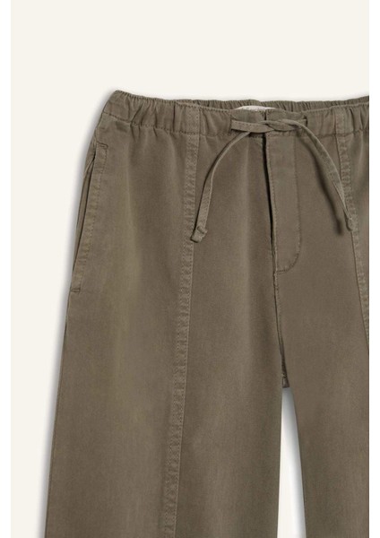 Kız Çocuk Wide Leg Geniş Bol Paça Pamuklu Pantolon D7609A825SM