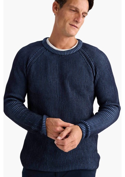 Standart Fit Bisiklet Yaka Triko Kazak E0992AX24WN