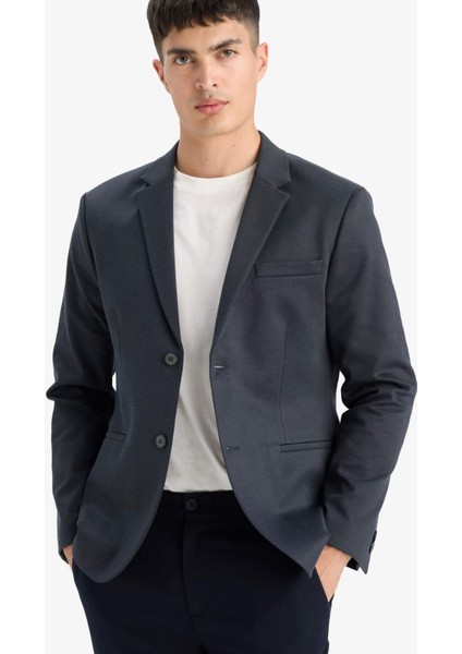 Slim Fit Dar Kesim Astarlı Blazer Ceket W9254AZ25SP
