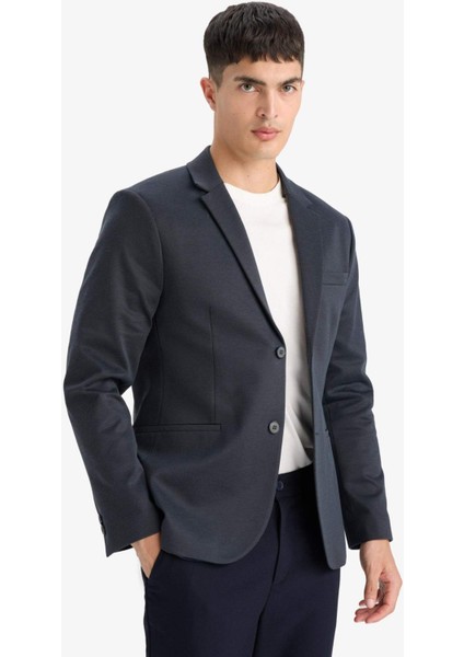 Slim Fit Dar Kesim Astarlı Blazer Ceket W9254AZ25SP