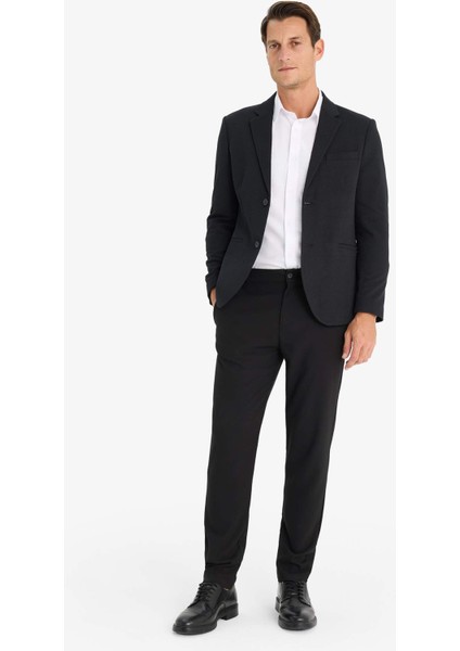 Slim Fit Dar Kesim Astarlı Düğmeli Blazer Ceket N0503AZ25SP