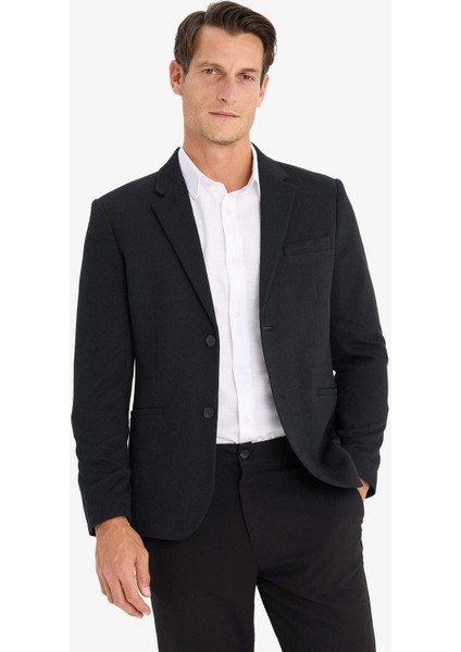 Slim Fit Dar Kesim Astarlı Düğmeli Blazer Ceket N0503AZ25SP