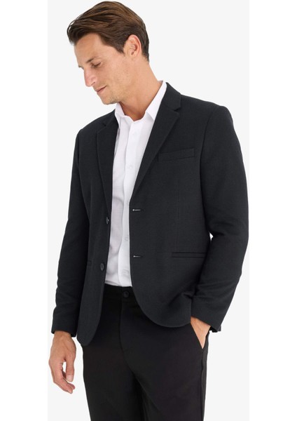 Slim Fit Dar Kesim Astarlı Düğmeli Blazer Ceket N0503AZ25SP