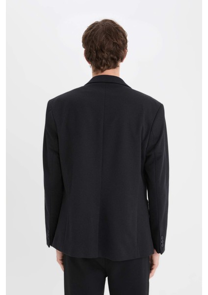Slim Fit Dar Kesim Astarlı Düğmeli Blazer Ceket N0503AZ25SP