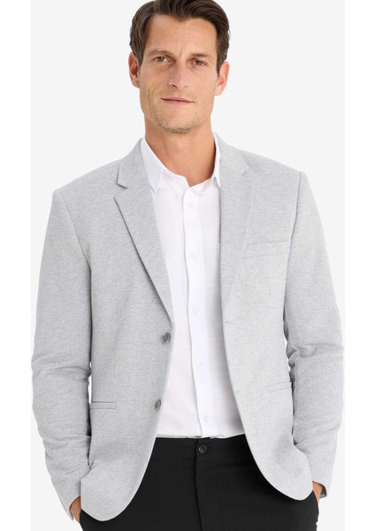 Slim Fit Dar Kesim Astarlı Düğmeli Blazer Ceket N0503AZ25SP