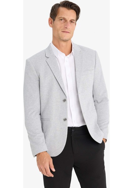 Slim Fit Dar Kesim Astarlı Düğmeli Blazer Ceket N0503AZ25SP