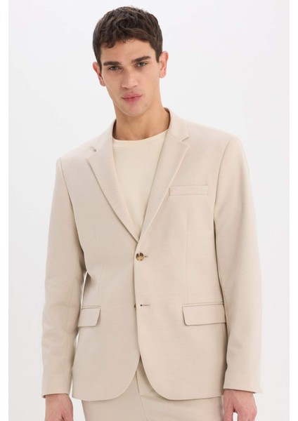 Modern Fit Astarlı Düğmeli Blazer Ceket C5990AX25SP