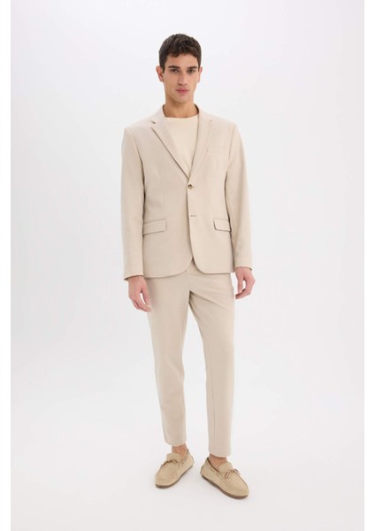 Modern Fit Astarlı Düğmeli Blazer Ceket C5990AX25SP